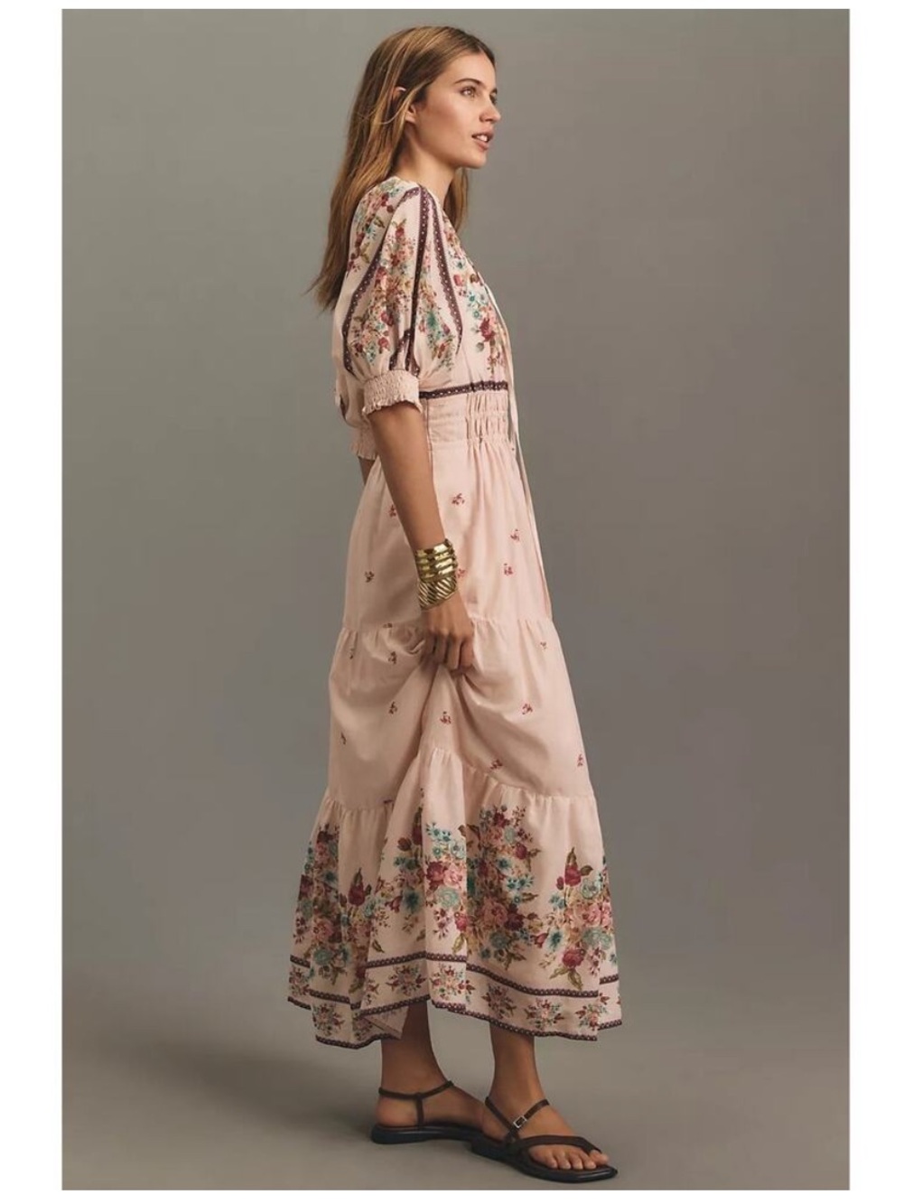 Anthropologie Somerset Puff Sleeve Maxi Dress - Picture 3 of 6